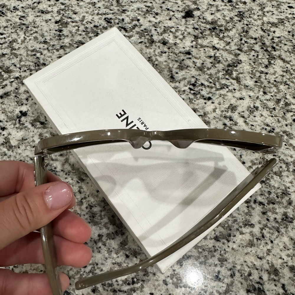 CELINE TRIOMPE ACETATE SQUARE SUNGLASSES BEIGE GRADIENT BROWN - Picture 11 of 14